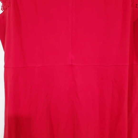 Talbots Woman Petite Red Crochet Sleeveless Fit and Flare Dress in Size 3XP - Picture 11 of 12